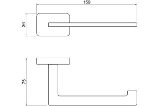 Бумагодержатель Aquatek Либра AQ4308MB черный